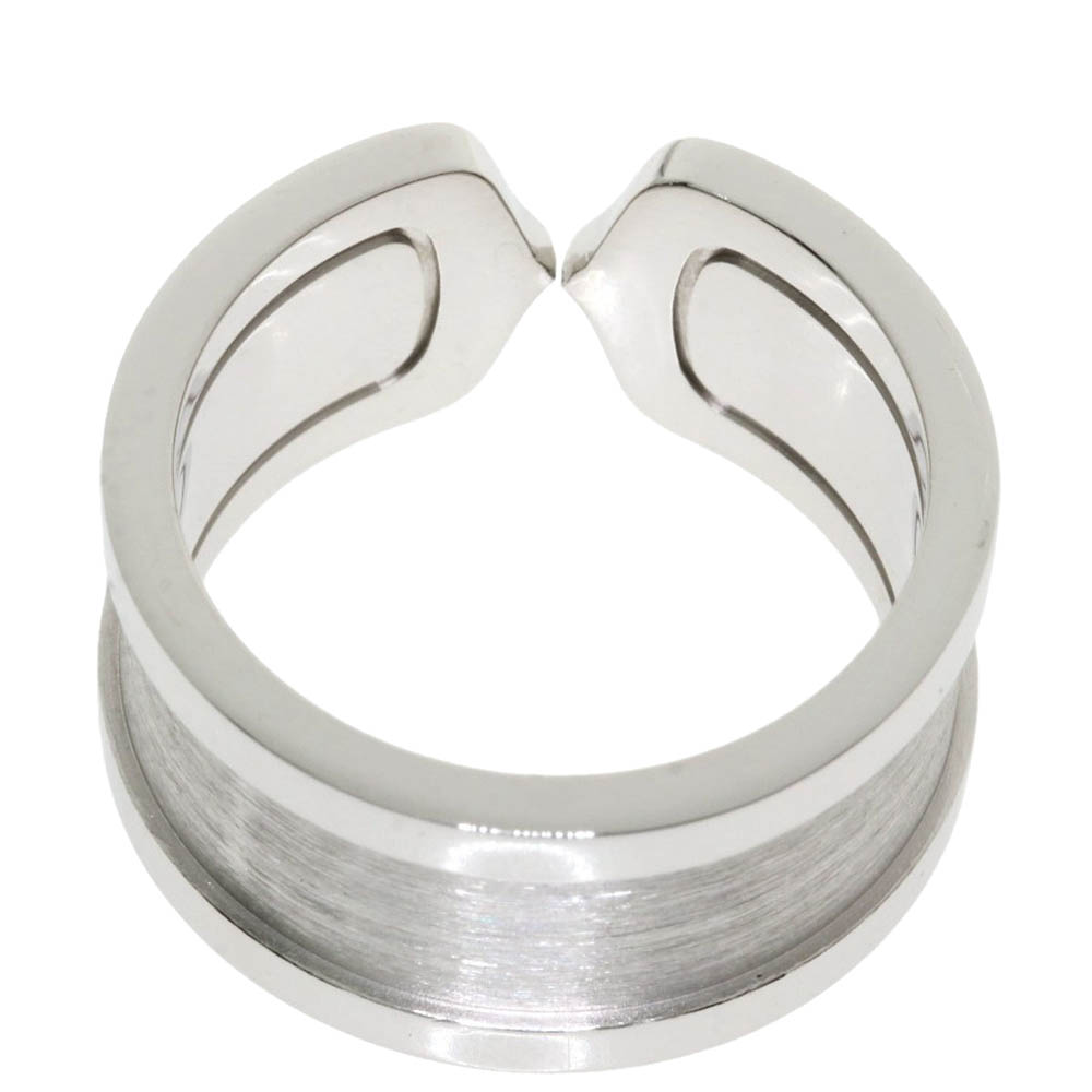 

Cartier Vintage Double C 18K White Gold Ring EU