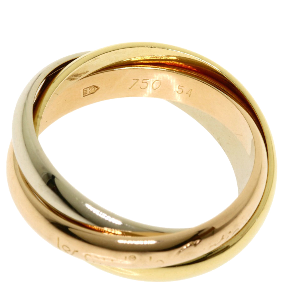 

Cartier Les Must de Cartier 18K Yellow, Rose and White Gold Ring EU