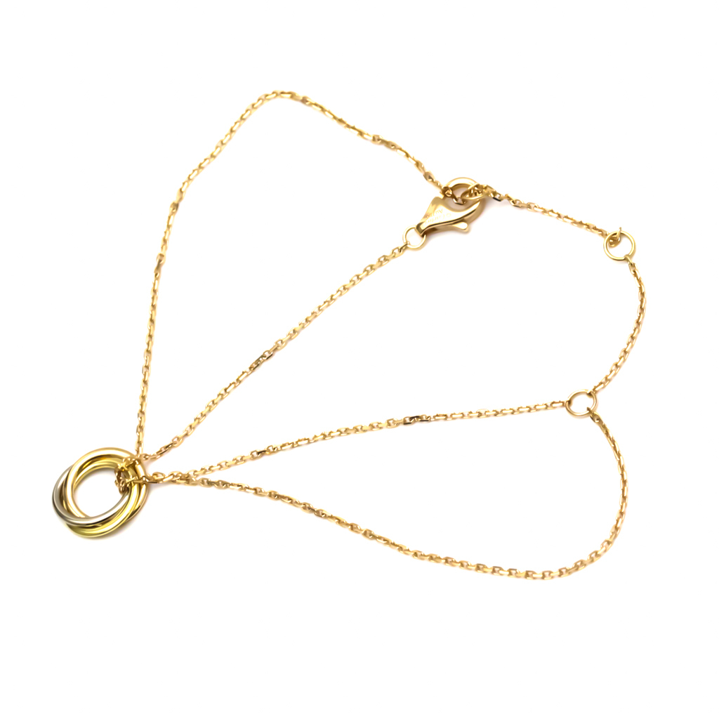 

Cartier Trinity 18K Yellow, Rose and White Gold Bracelet 10.5
