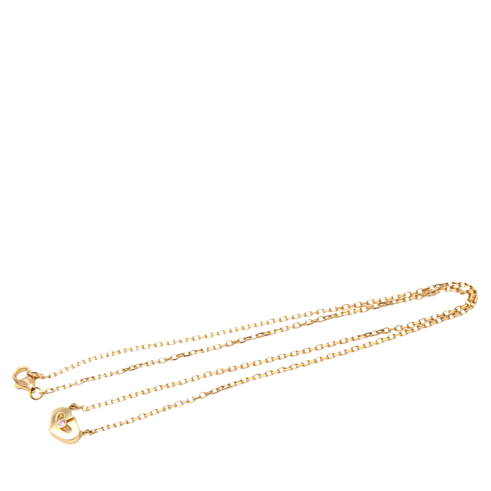 

Cartier C Heart De Cartier 18K Rose Gold Sapphire Necklace
