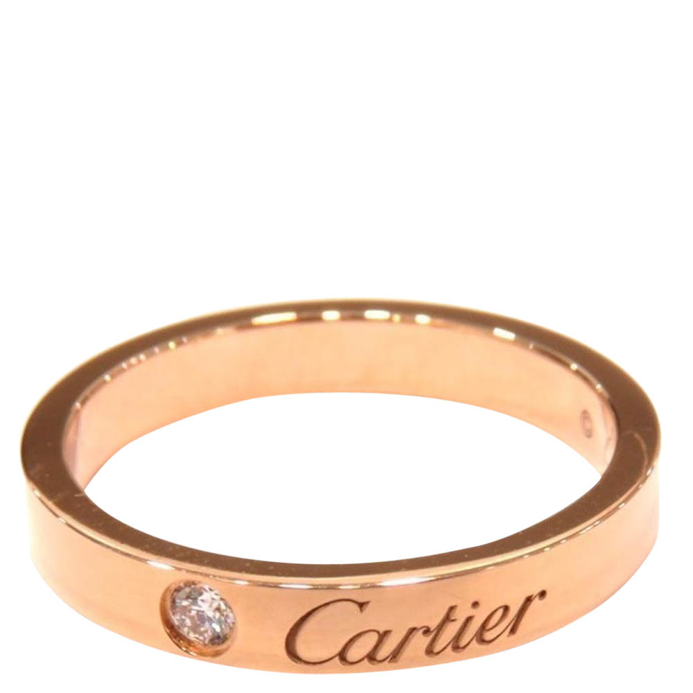 

Cartier C De Cartier 18K Rose Gold Diamond Ring EU