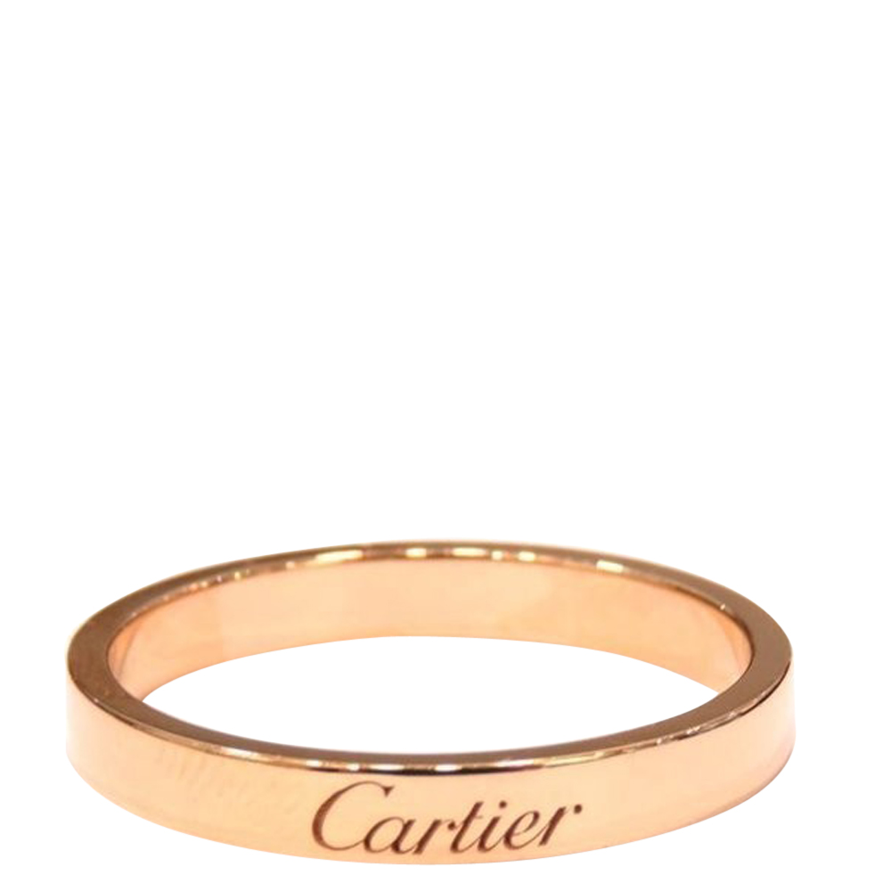 

Cartier C De Wedding Band 18K Rose Gold Ring EU