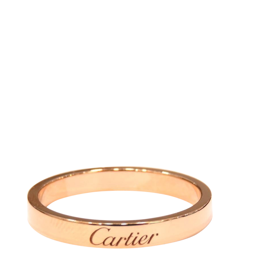 

Cartier C De Wedding Band 18K Rose Gold Ring EU
