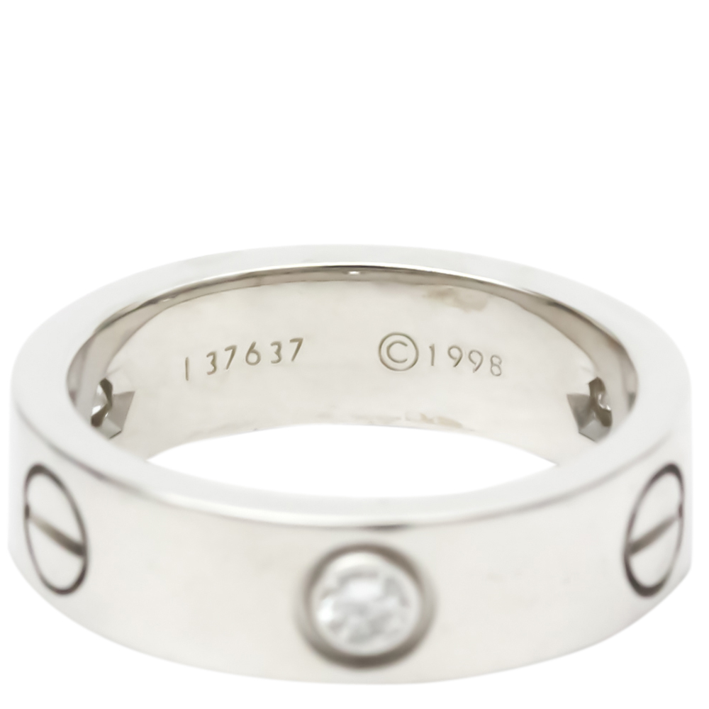 

Cartier Vintage Love 18K White Gold Diamond Ring EU