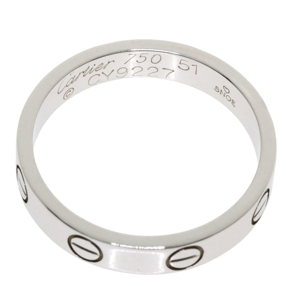 

Cartier Mini Love 18K White Gold Ring EU