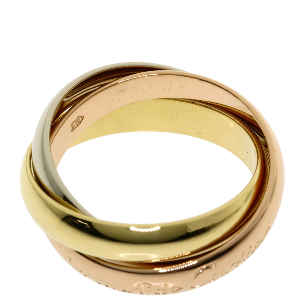 

Cartier Les Must de Cartier 18K Yellow, Rose and White Gold Ring EU