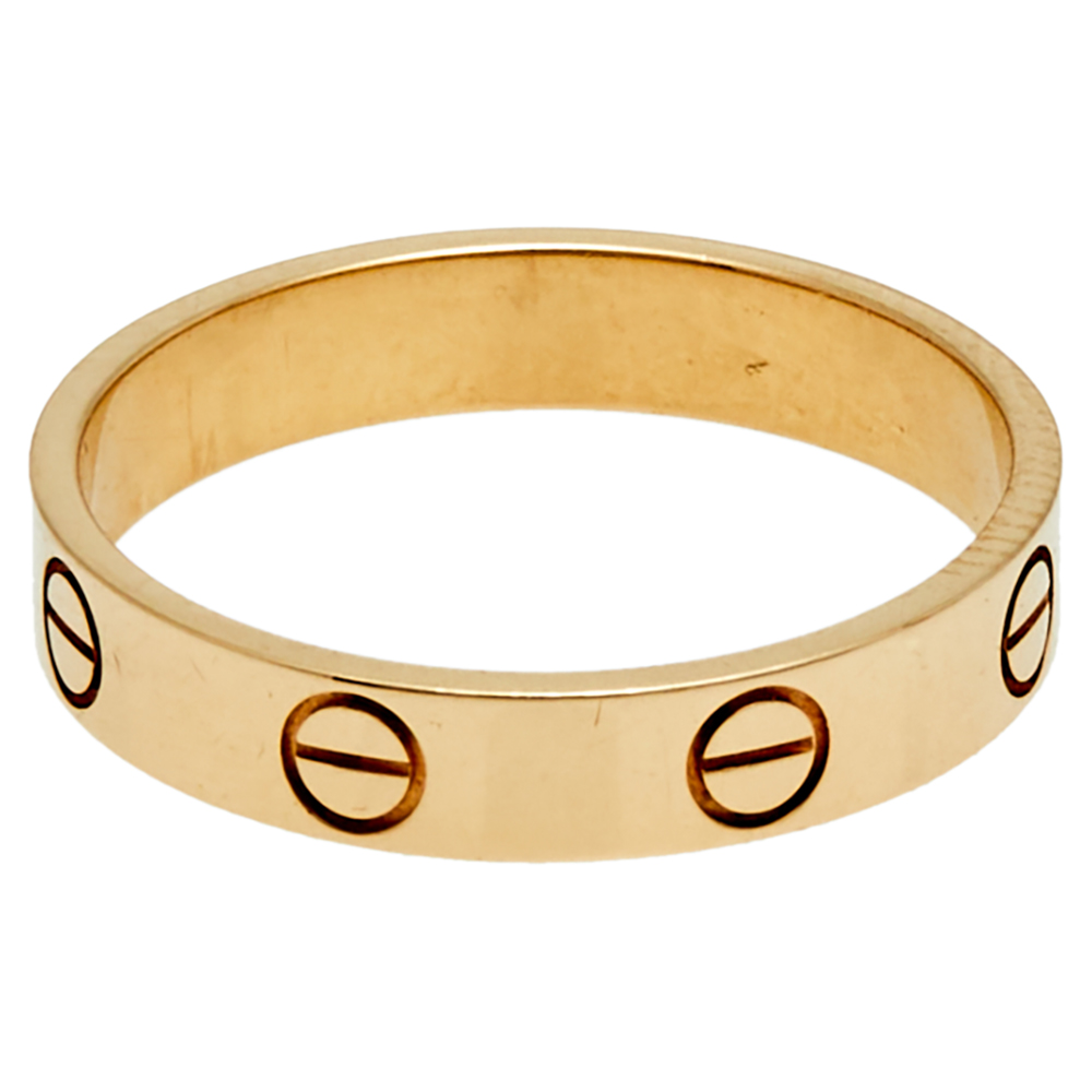 

Cartier Love 18K Yellow Gold Narrow Wedding Band Ring Size