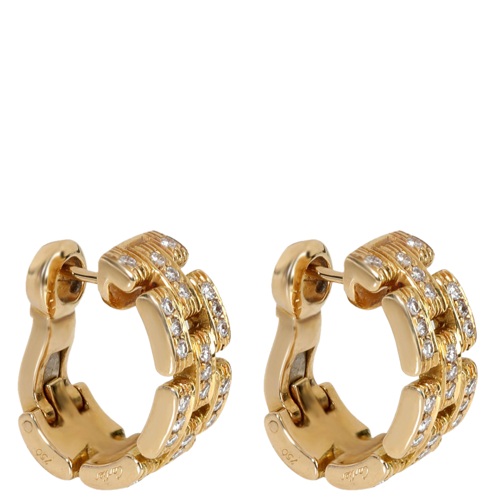 

Cartier Mallion Panthere 18K Yellow Gold Diamond Earrings