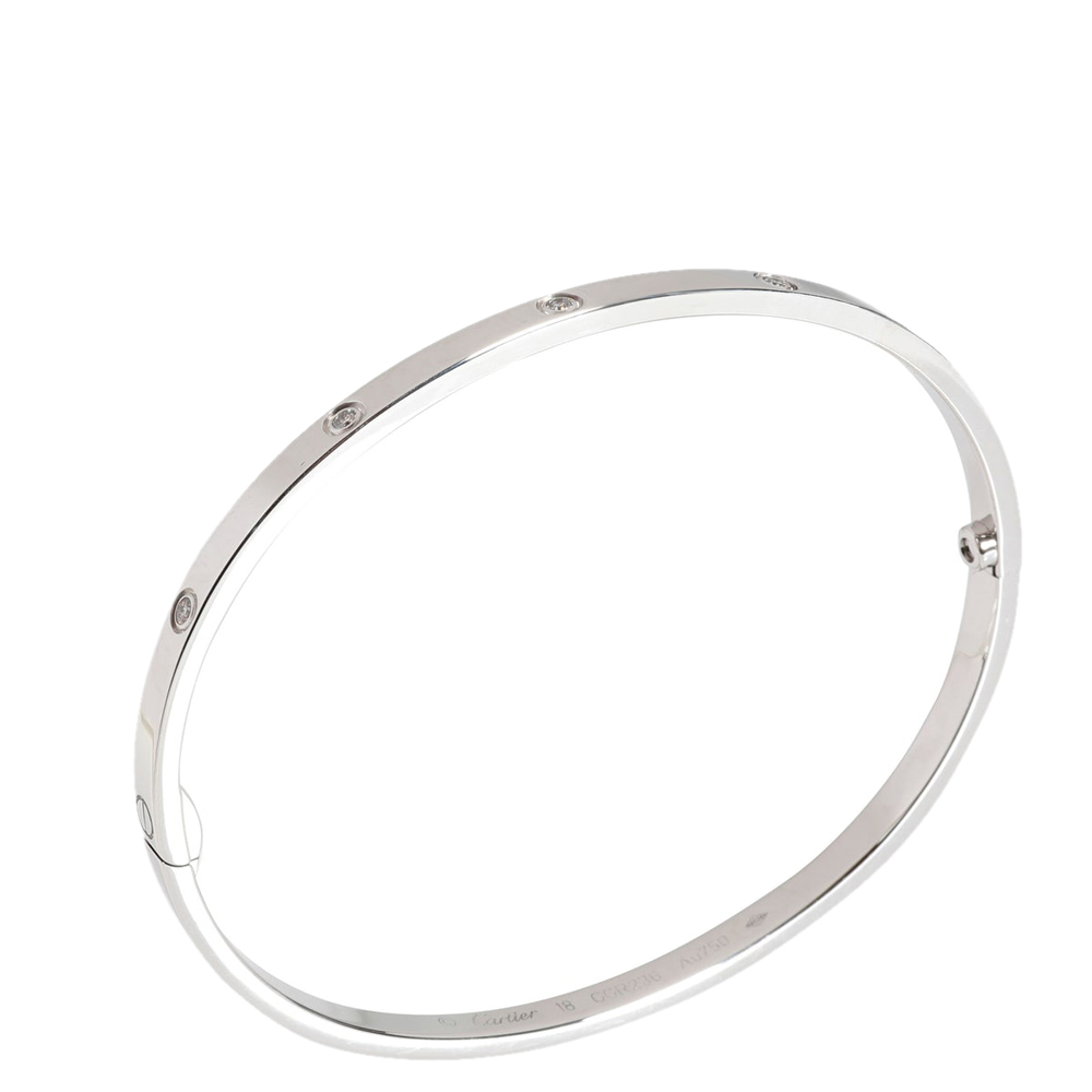 

Cartier Love 18K White Gold Diamond Bracelet 18