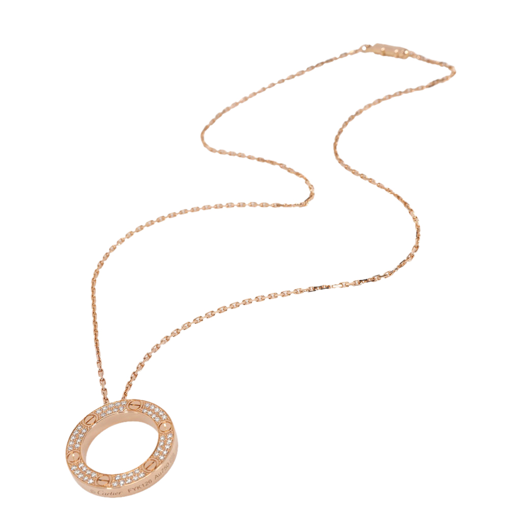 

Cartier Love 18K Rose Gold Diamond Necklace