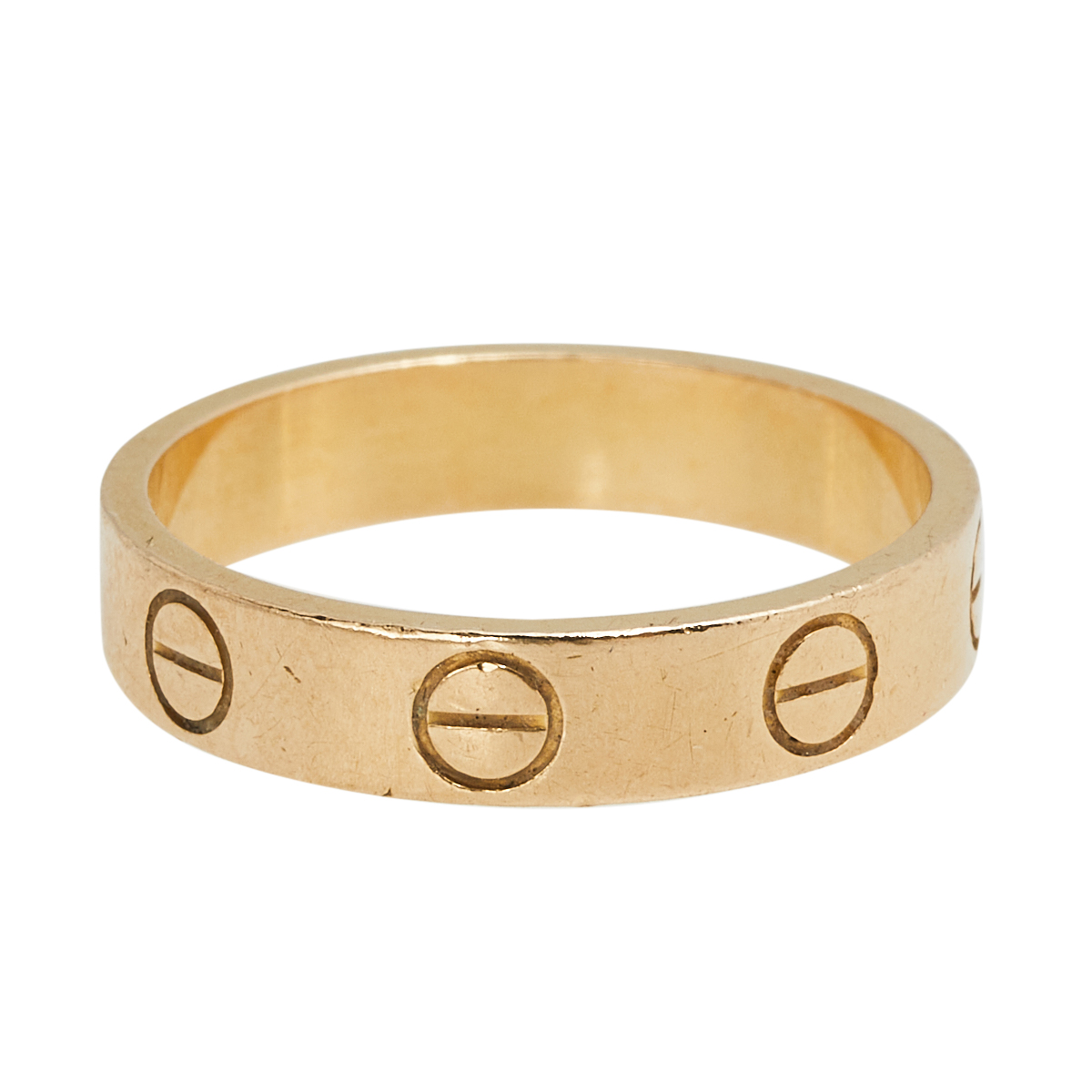 

Cartier Love 18K Rose Gold Wedding Band Ring Size