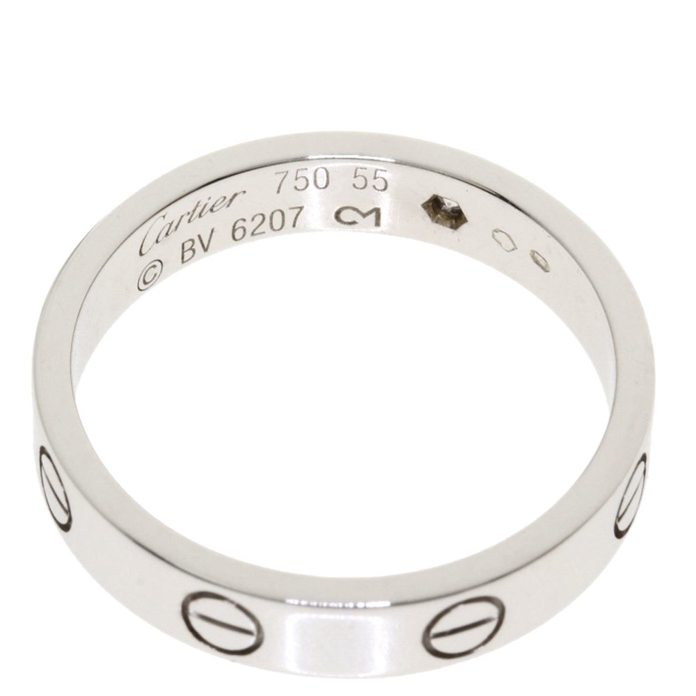 

Cartier Love 18K White Gold Diamond Ring EU