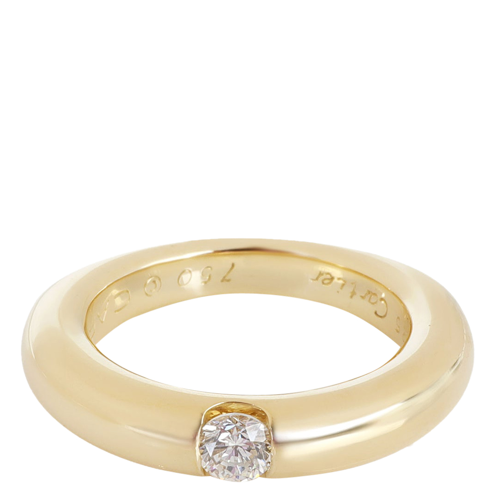 

Cartier Ellipses 18K Yellow Gold Diamond Ring EU