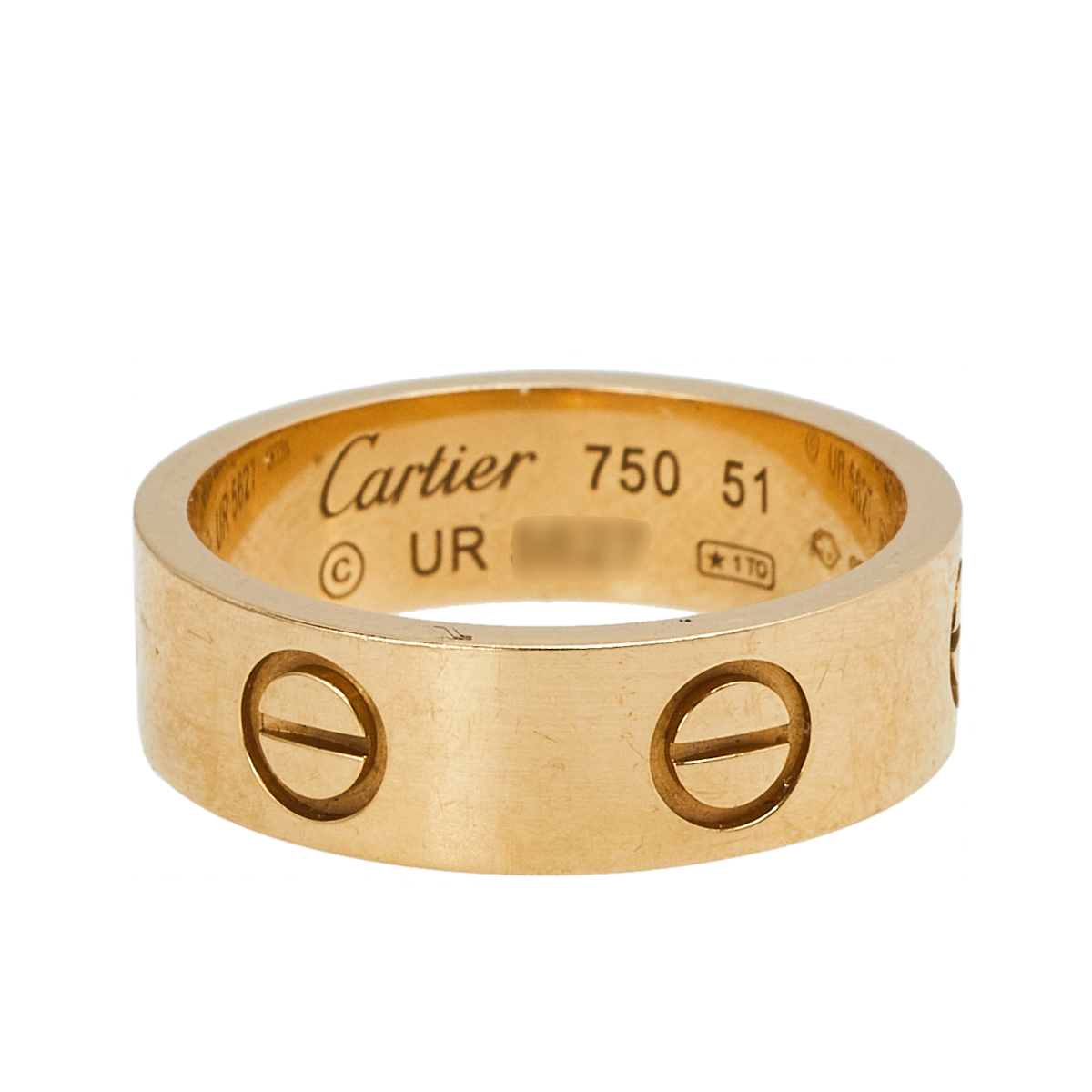 

Cartier Love 18K Rose Gold Band Ring Size