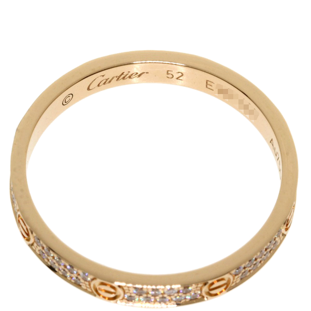 

Cartier Love 18K Rose Gold Diamond Ring EU