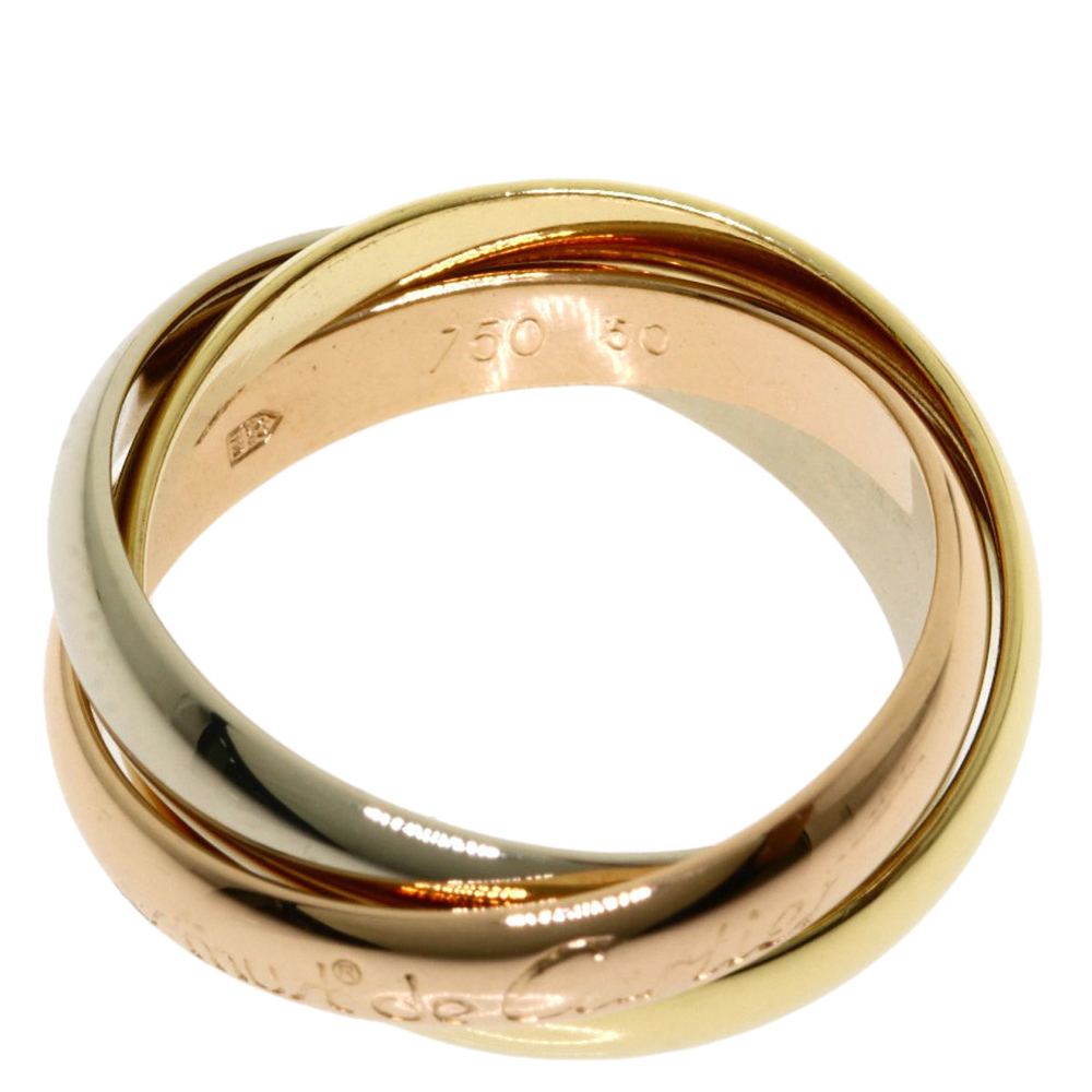 

Cartier Les Must De Cartier Trinity 18K Yellow, Rose and White Gold Ring EU