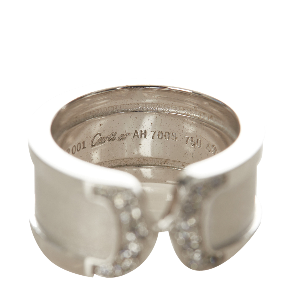 

Cartier C De Cartier 18K White Gold Diamond Ring EU