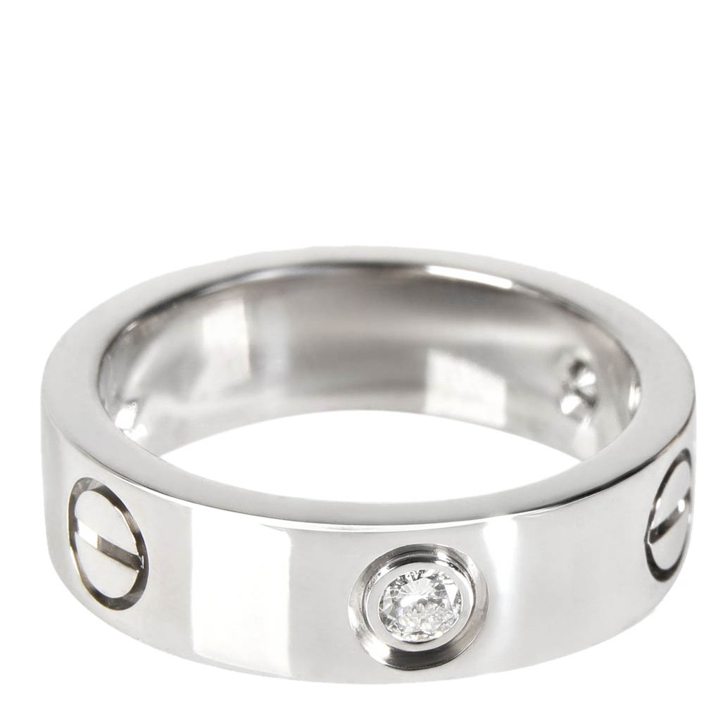

Cartier Love 18K White Gold Diamond Ring EU