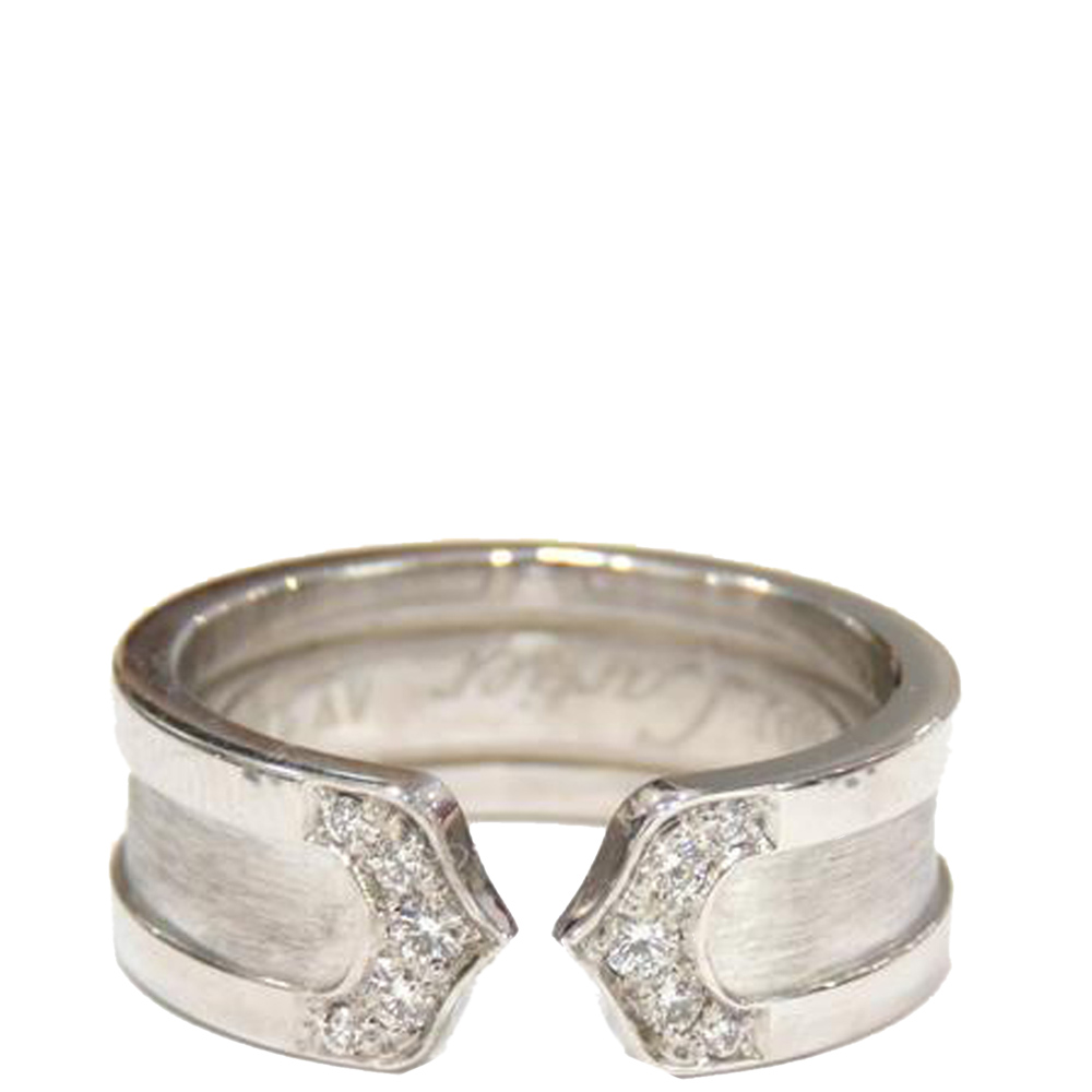 

Cartier C De Cartier 18K White Gold Diamond Ring EU