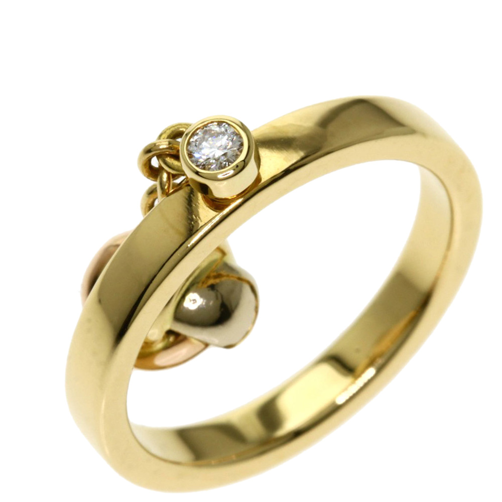 

Cartier Baby Trinity Ball Diamond 18K Yellow Gold Ring Size EU