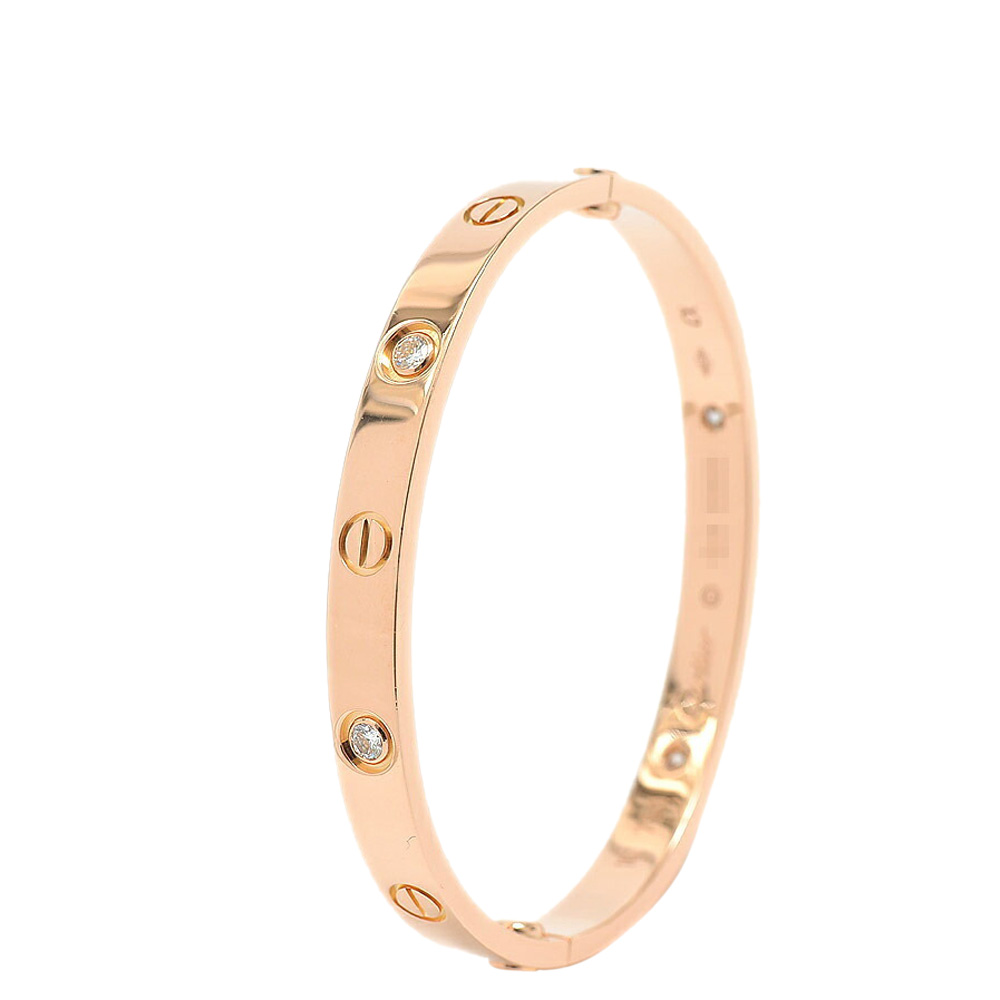 

Cartier Love 18K Rose Gold 4 Diamonds Bracelet 16