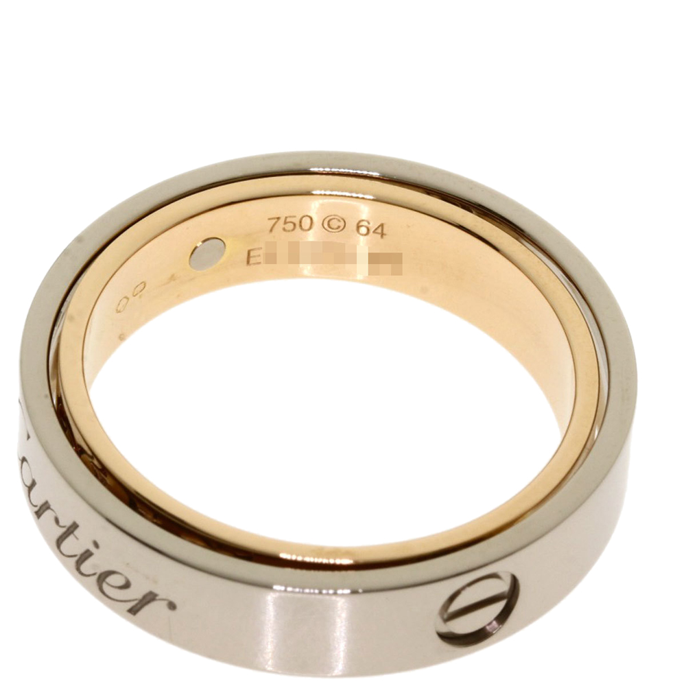 

Cartier Astro Secret Love 18K White Gold and Rose Gold Ring EU 64