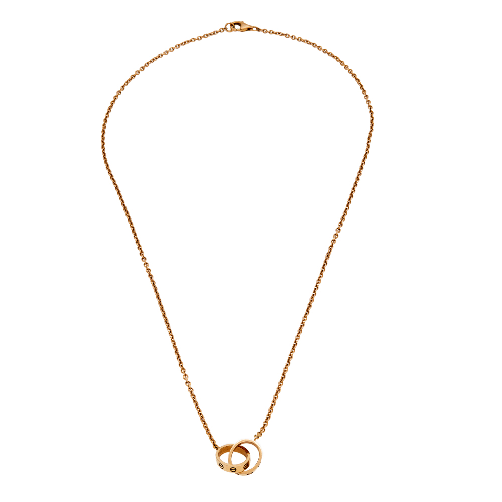 

Cartier Love Interlocking Loop 18k Rose Gold Necklaces