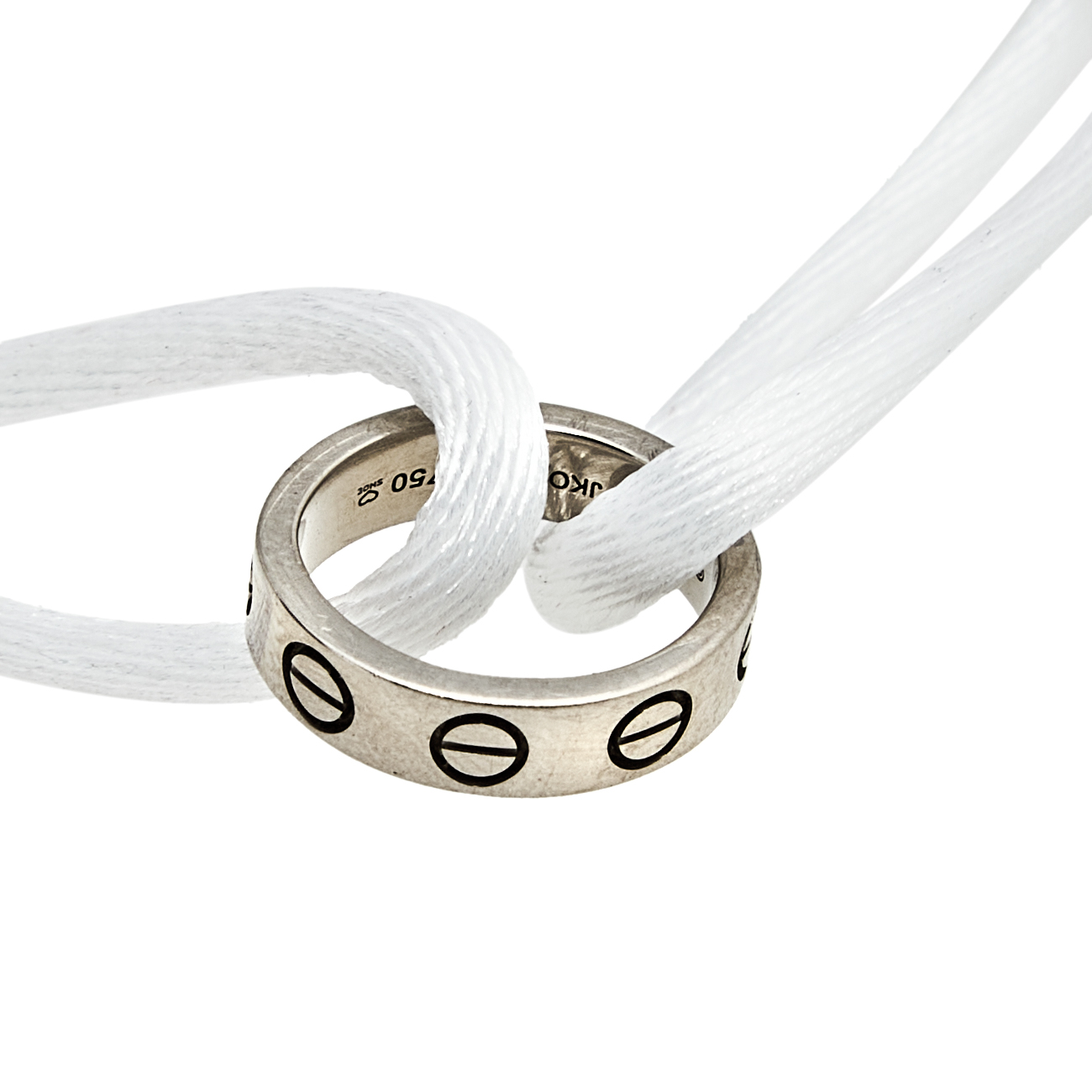 

Cartier Love 18k White Gold Adjustable White Cord Bracelet