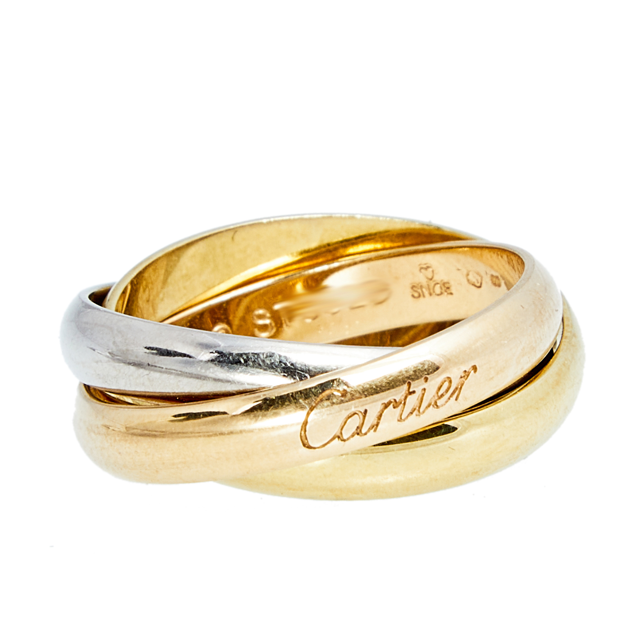 

Cartier Trinity 18K Three Tone Gold Rolling Ring Size