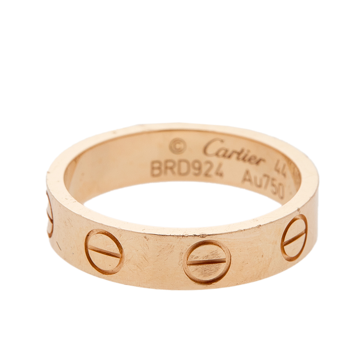 

Cartier Love 18k Rose Gold Narrow Wedding Band Ring Size 44