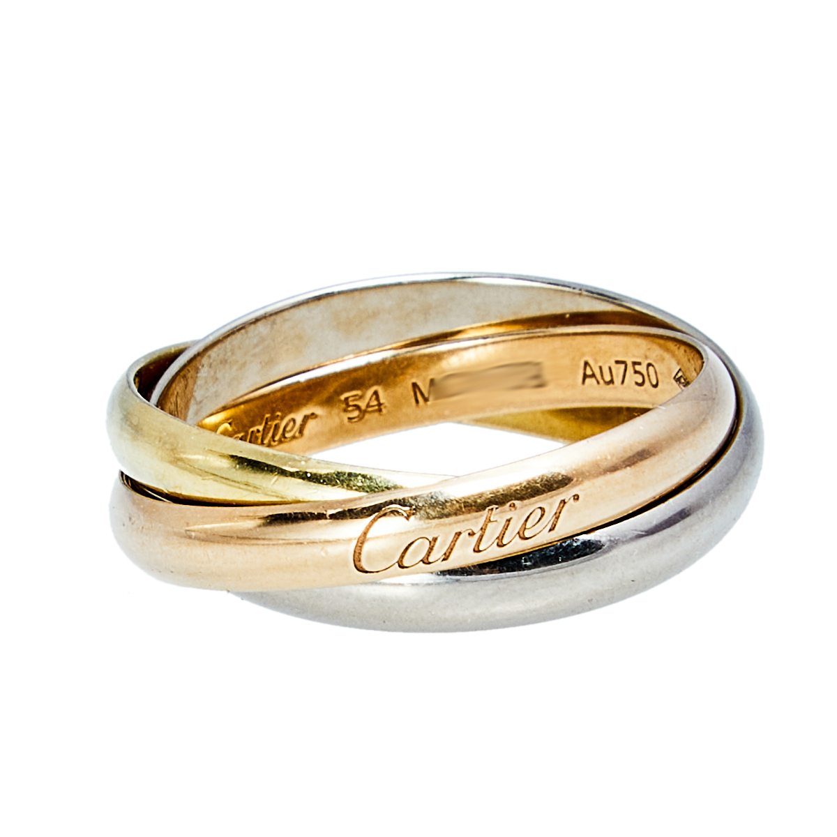 

Cartier Trinity de Cartier 18k Three Tone Gold Rolling Ring Size