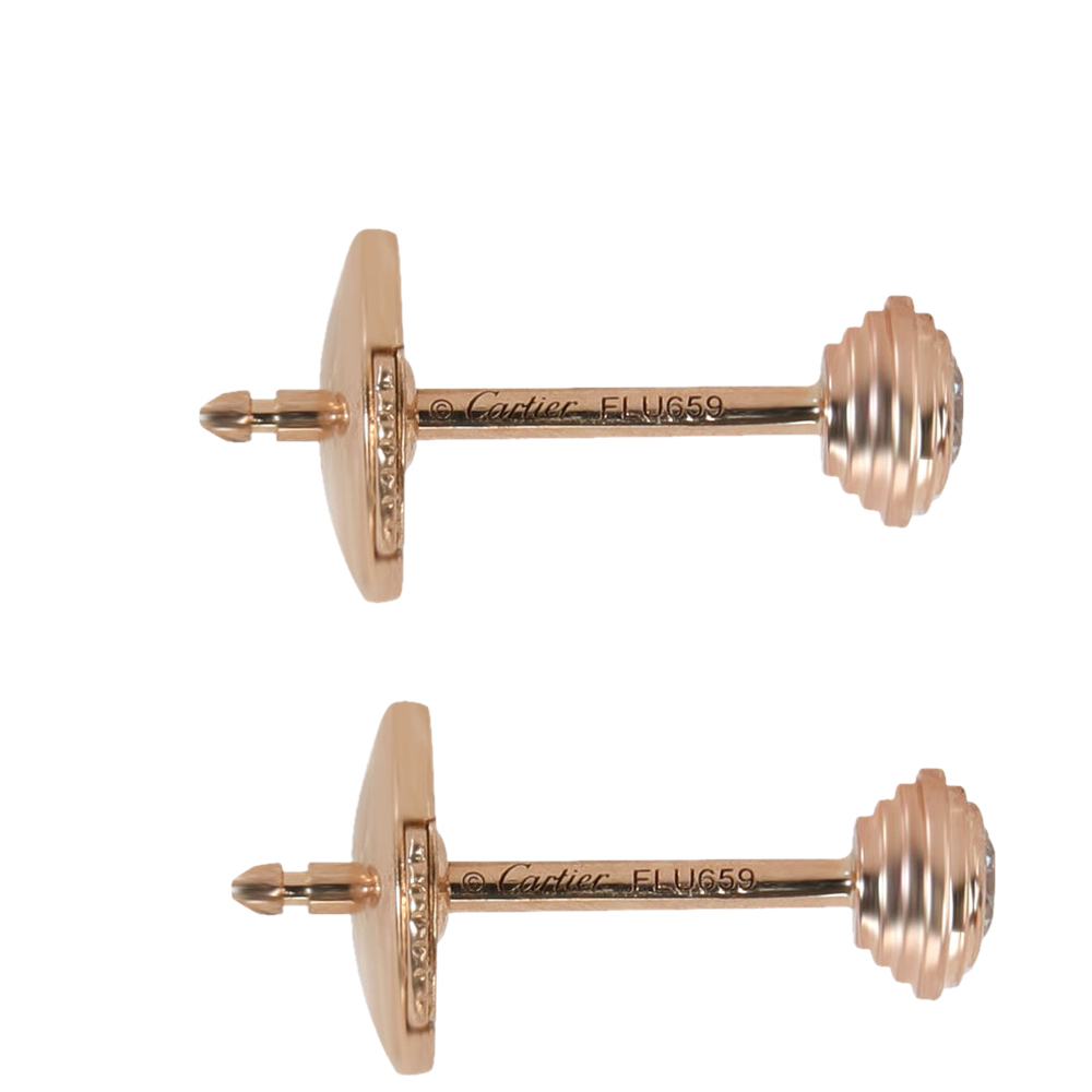 

Cartier 18k Rose Gold 0.08 CTW Diamond d'Amour Stud Earrings