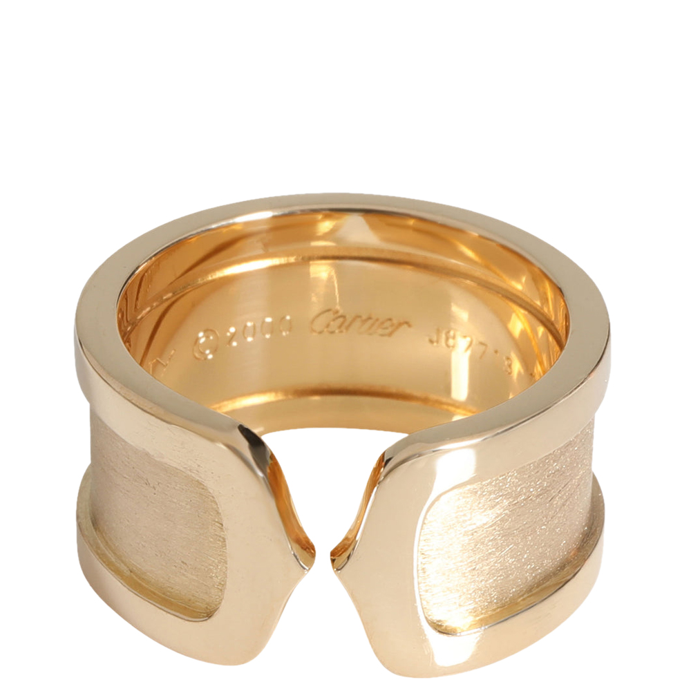 

Cartier 18K Yellow Gold C de Cartier Band Ring Size EU