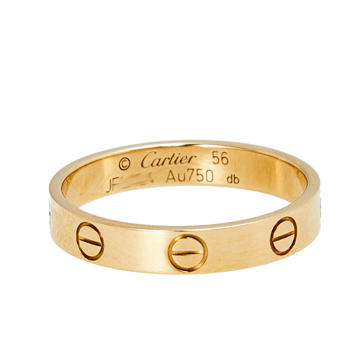 

Cartier Love 18k Rose Gold Narrow Wedding Band Ring Size