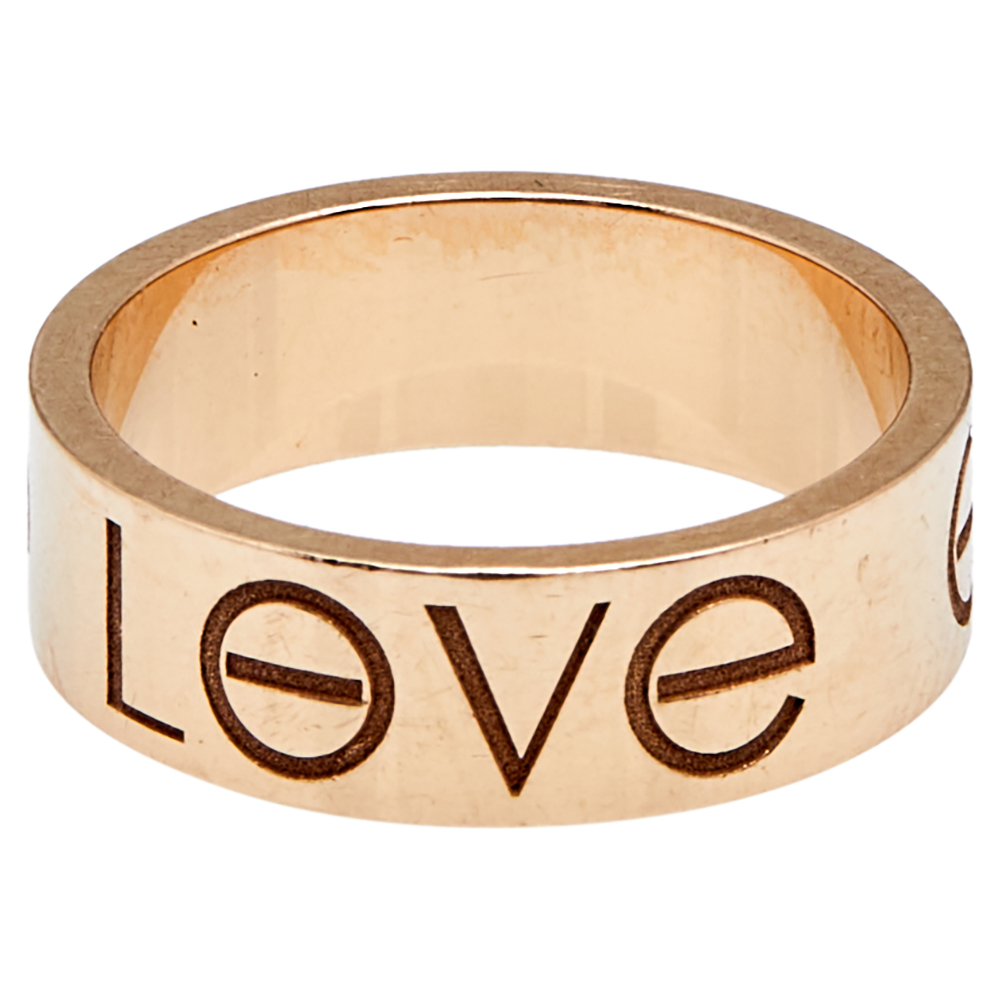 

Cartier Love 18K Rose Gold Ring Size