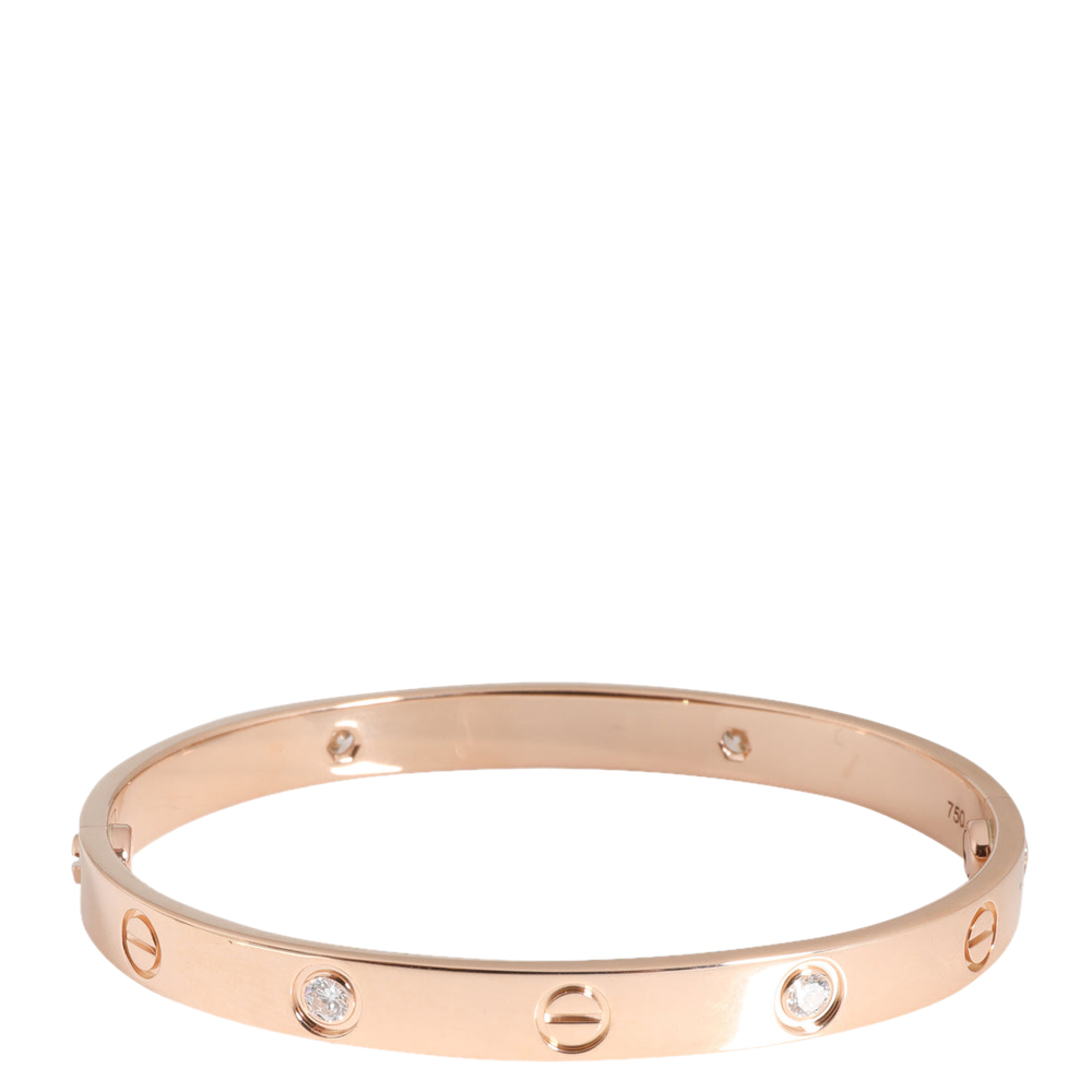 

Cartier 18k Pink Gold 0.42 CTW Love Diamond Bracelet