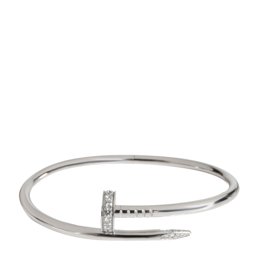 

Cartier 18k White Gold 0.58 CTW Diamond Juste Un Clou Bracelet