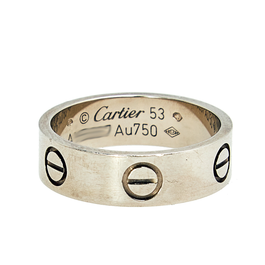 

Cartier Love 18K White Gold Band Ring Size