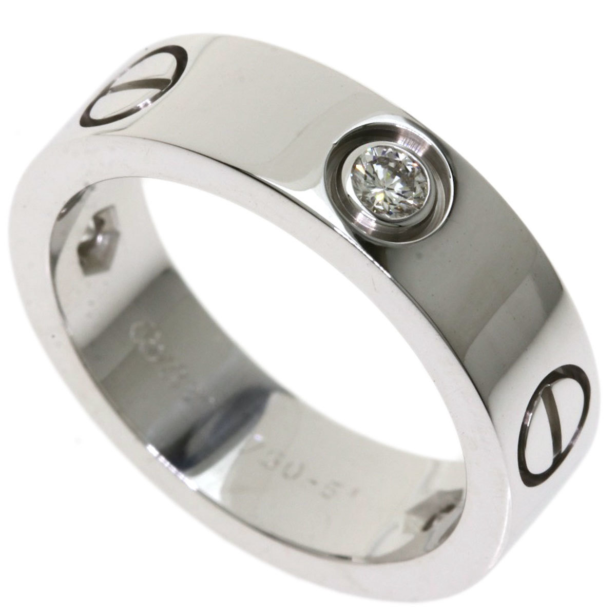 

Cartier Love 18K White Gold Diamond Ring Size EU