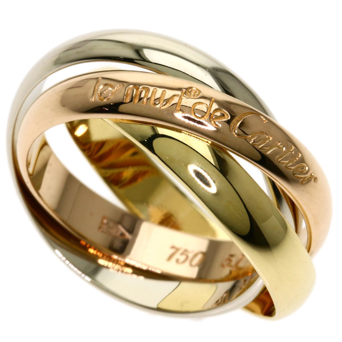 

Cartier Trinity 18K Yellow, Rose, White Gold Ring Size EU