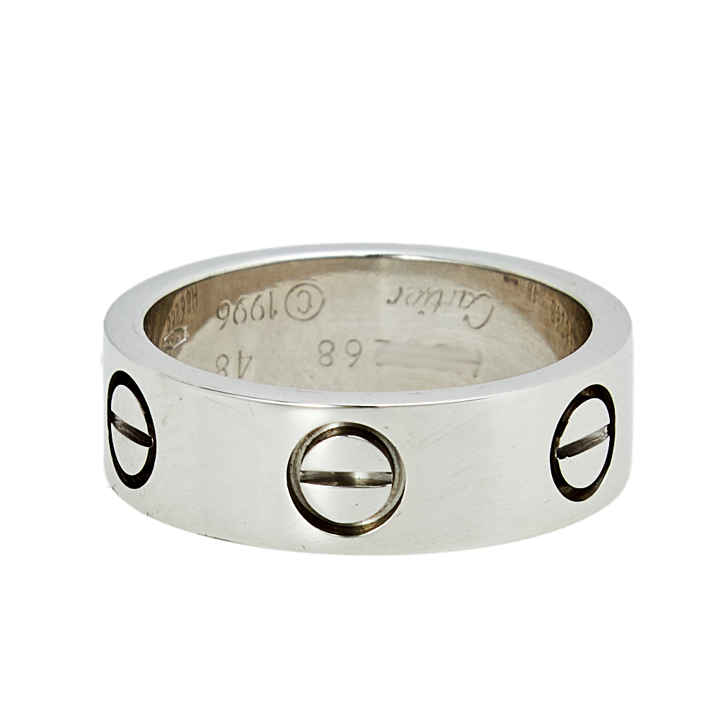 

Cartier Love 18K White Gold Ring Size