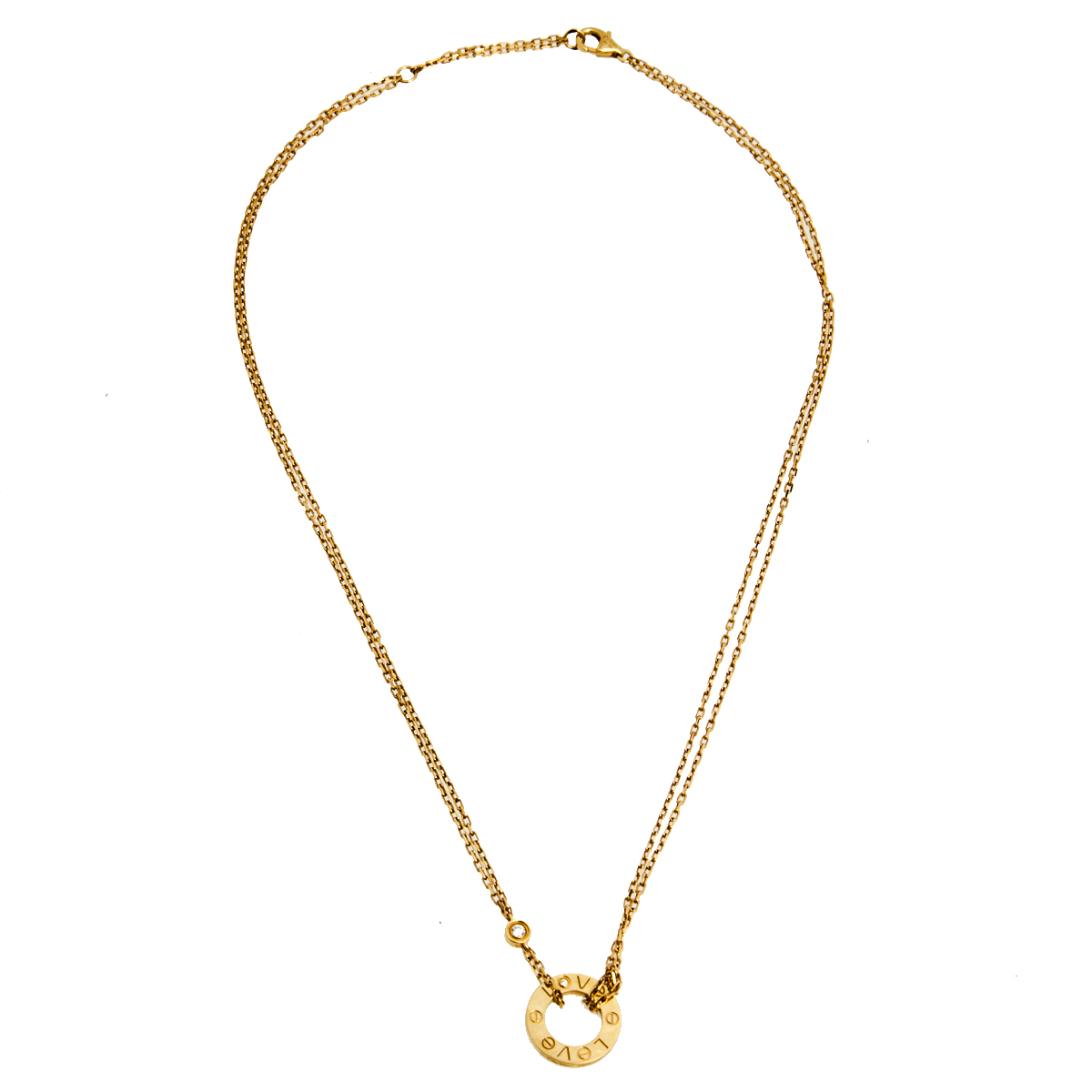 

Cartier Love Diamond 18k Yellow Gold Necklace