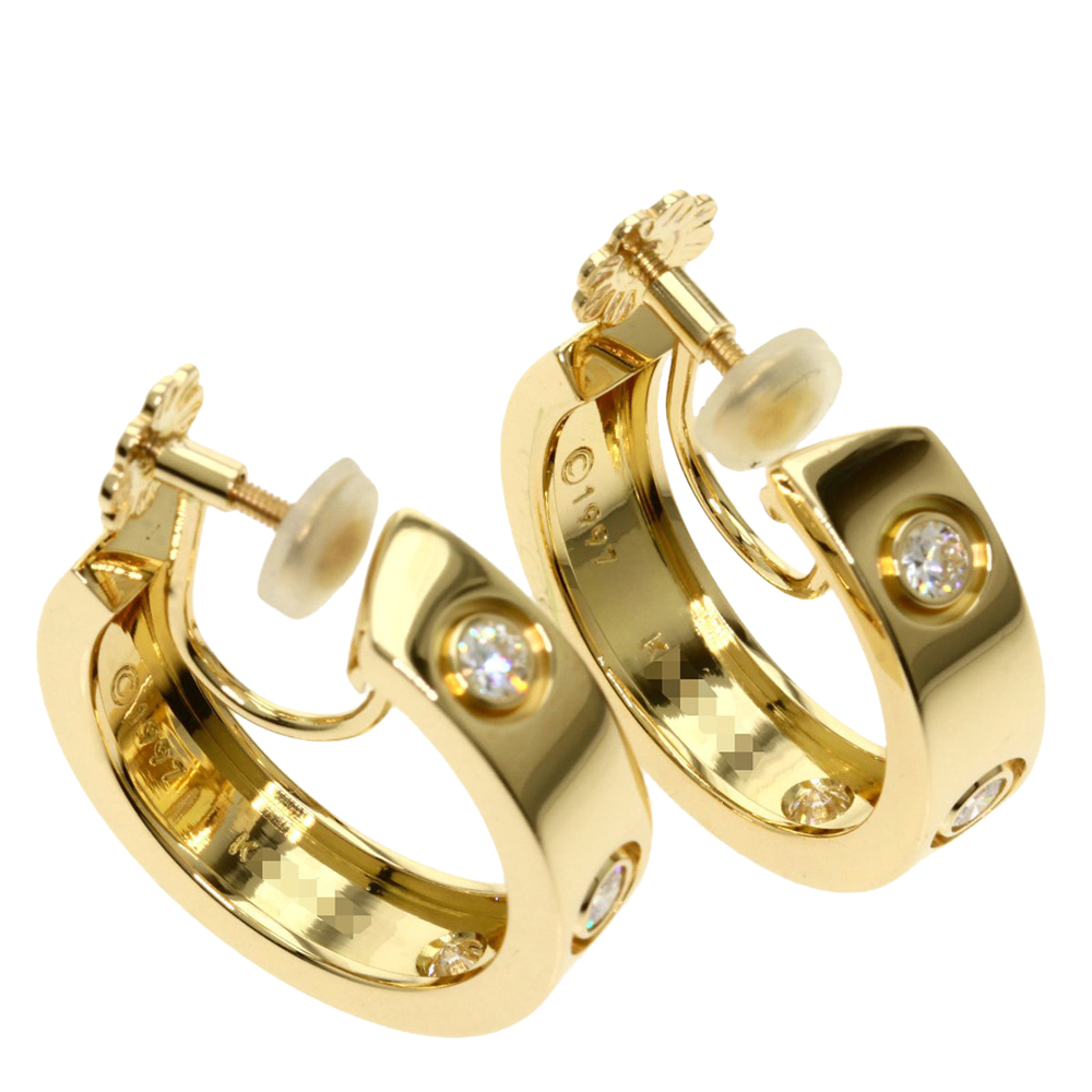 

Cartier Love 18K Yellow Gold Diamond Earrings