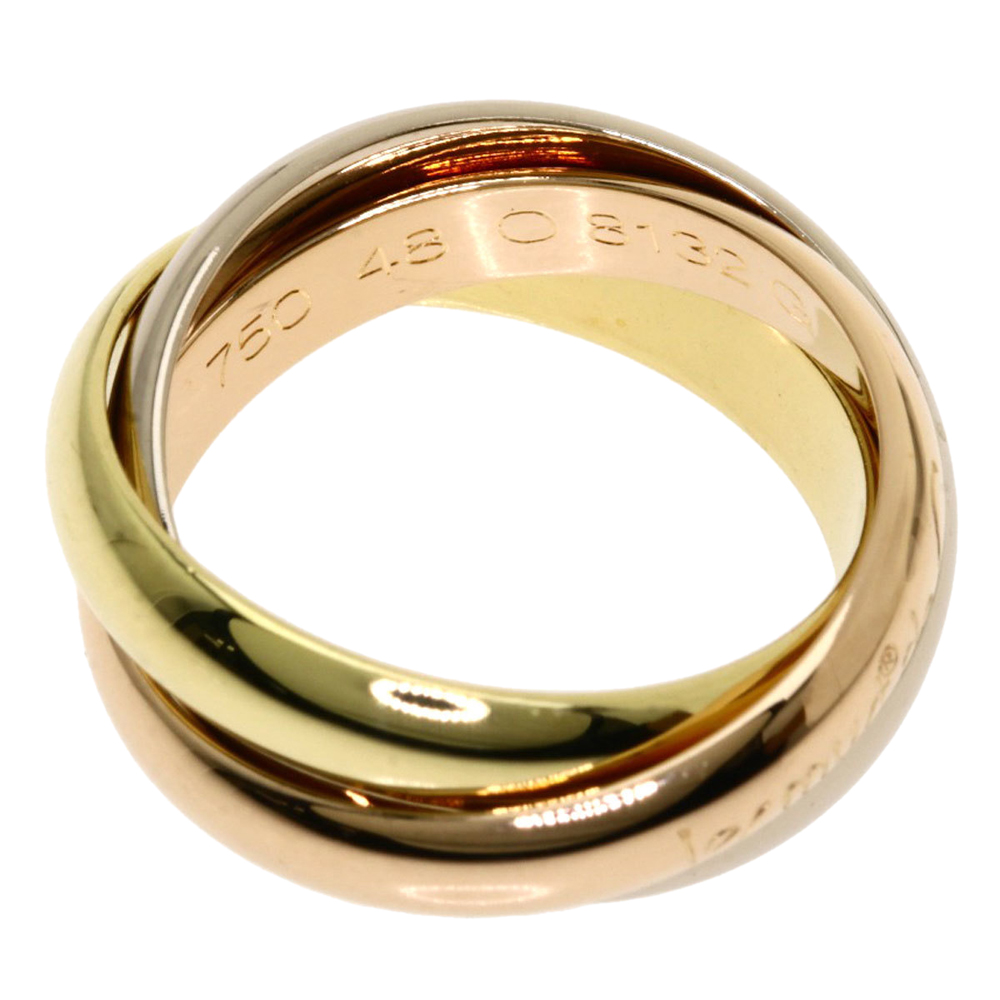 

Cartier Les Must De Cartier Trinity 18K Yellow, Rose and White Gold Ring EU