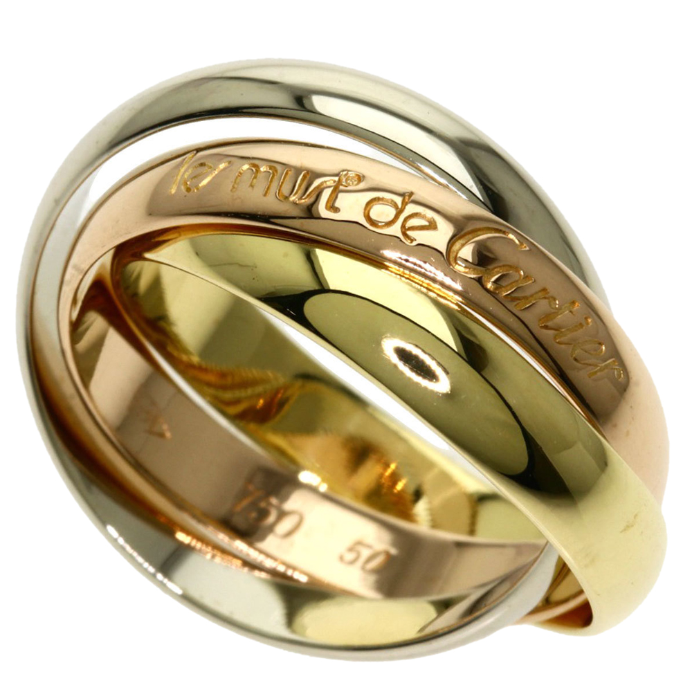 

Cartier Les Must De Cartier Trinity 18K Yellow, Rose and White Gold Ring EU