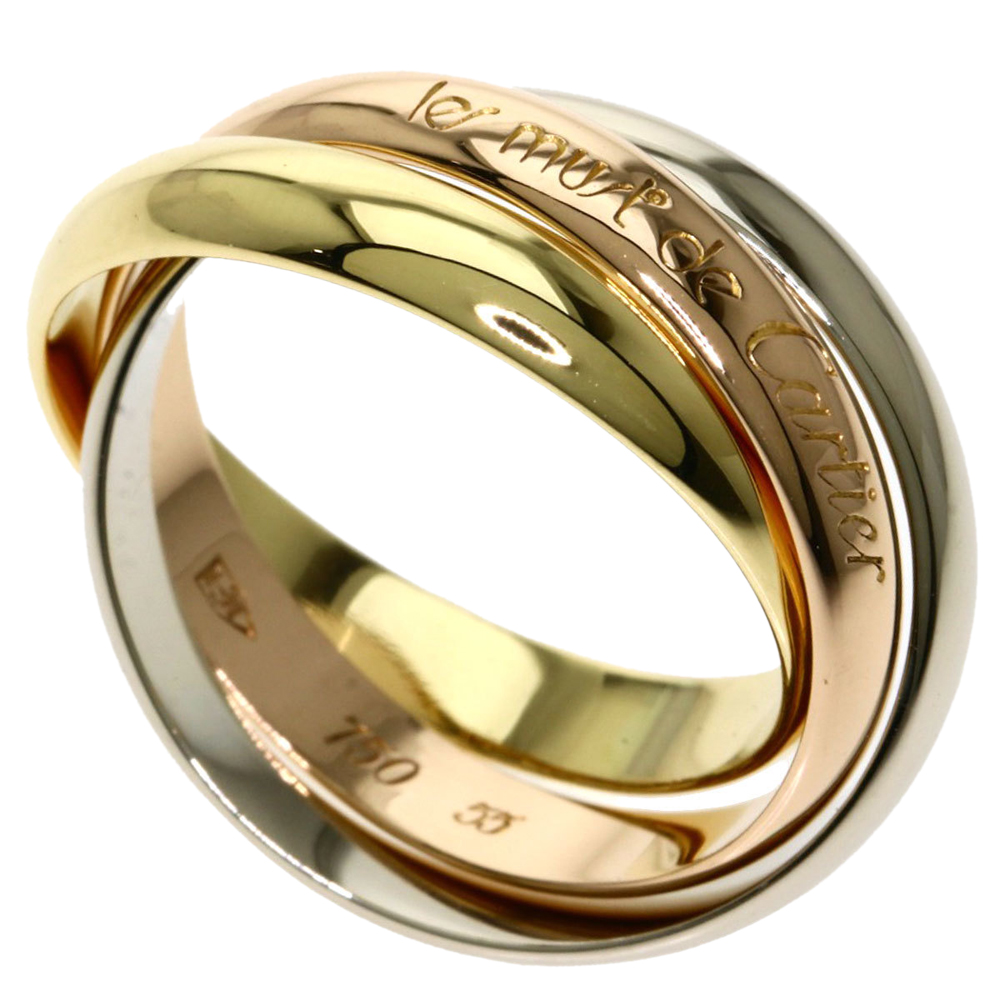 

Cartier Les Must De Cartier Trinity 18K Yellow, Rose and White Gold Ring EU