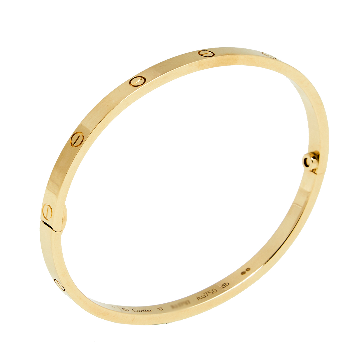 

Cartier Love 18k Yellow Gold Narrow Bangle Bracelet 17