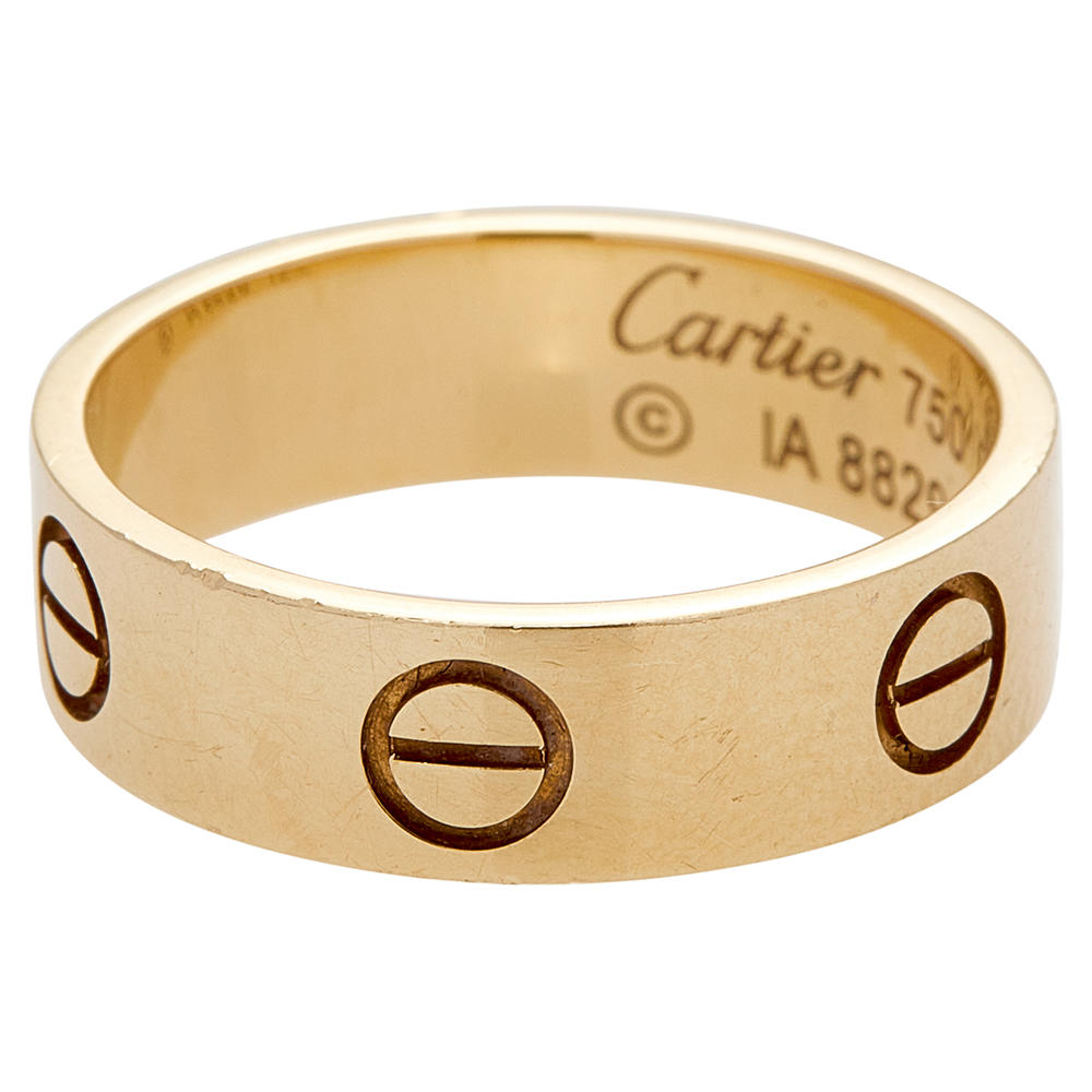 

Cartier Love 18k Yellow Gold Band Ring Size