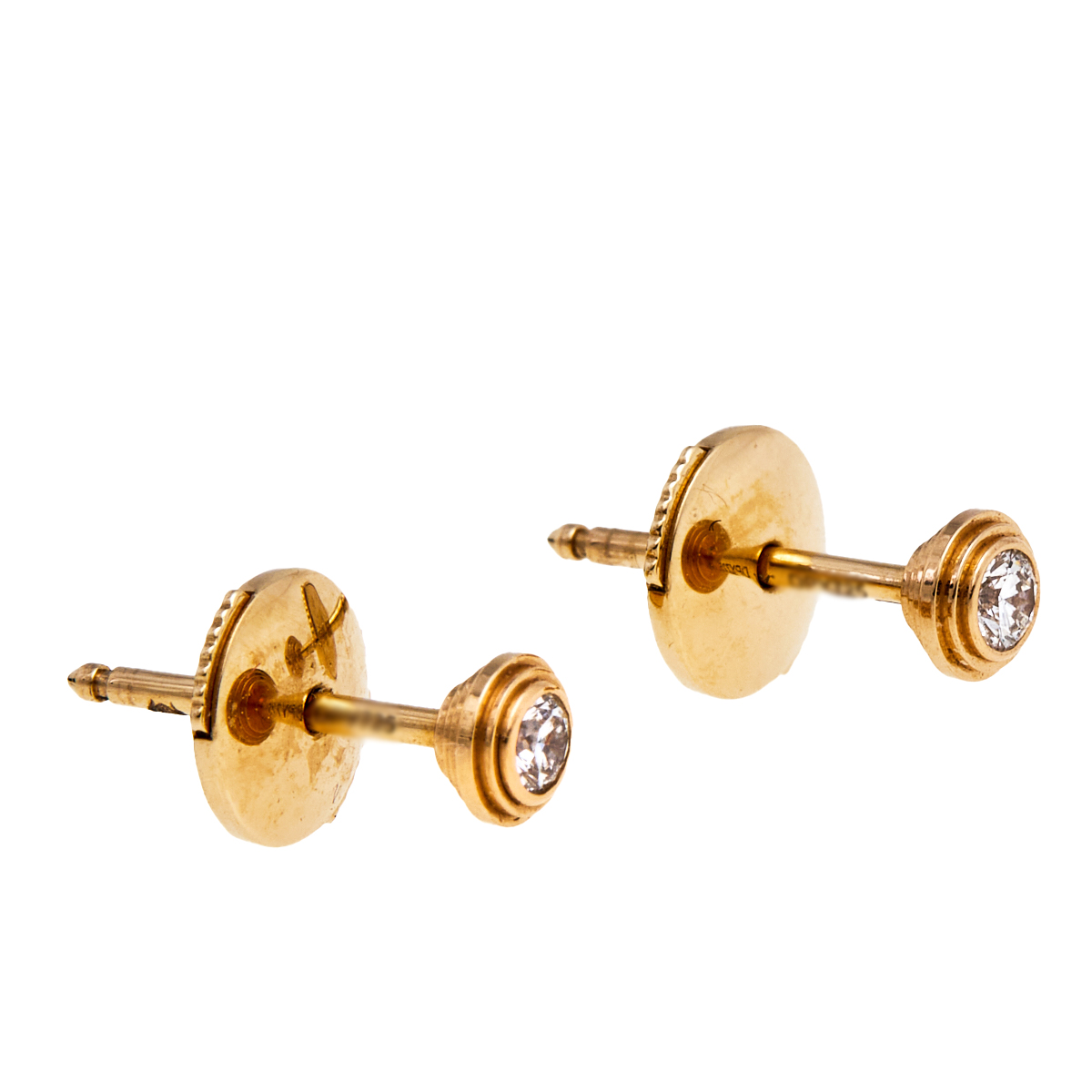 

Cartier Diamant Legers Diamond 18k Rose Gold Stud Earrings