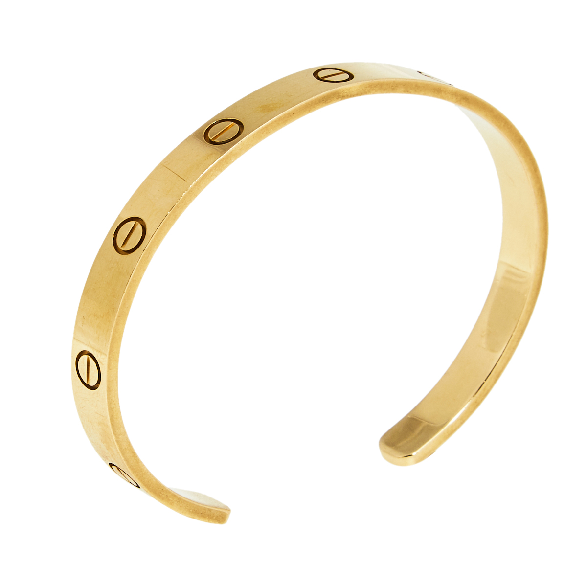 

Cartier Love 18k Yellow Gold Open Cuff Bracelet 19